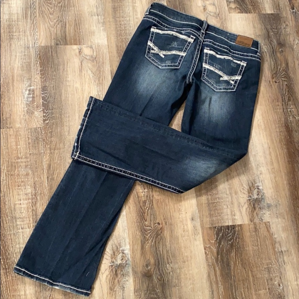 BKE Stella ladies blue jeans, 30Rx31 1/2